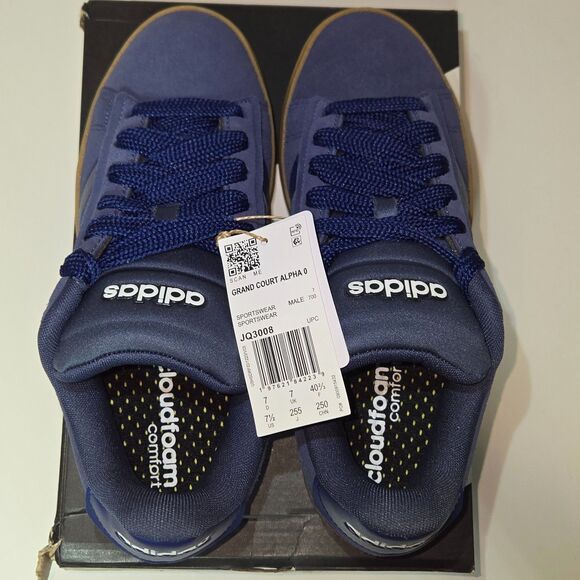 Adidas Grand Court Alpha 00s Navy Gum Sneakers Men’s 7.5 JQ3008 Tennis Lifestyle - Picture 5 of 7